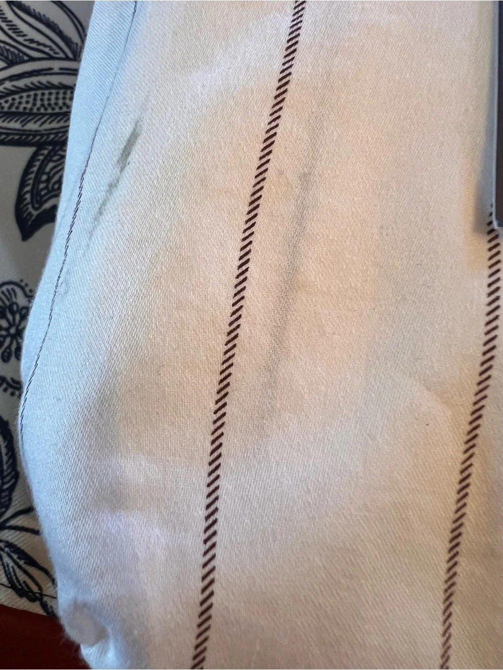 Jeremiah Brent Home Queen Flat Sheet ONLY - White with Thin Stripes